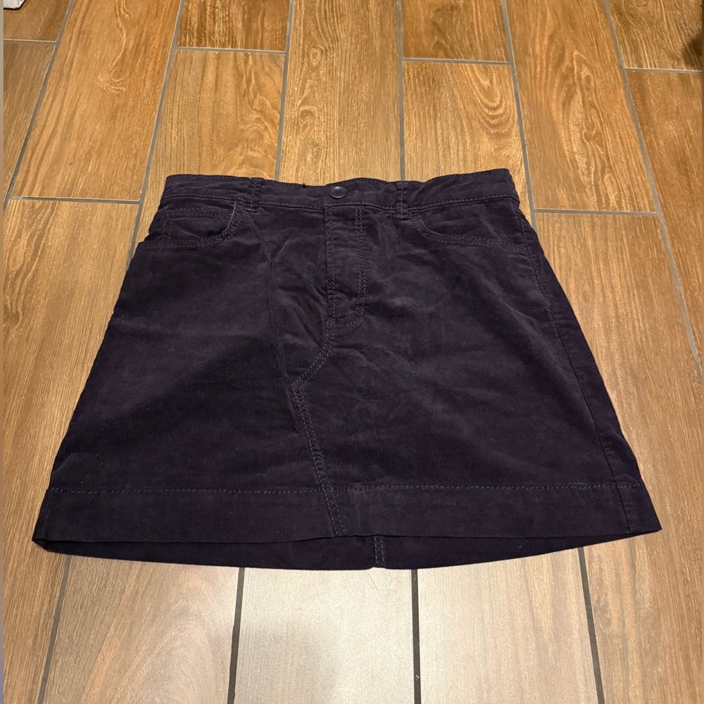 Chelsea & Violet Dark Purple Corduroy Skirt